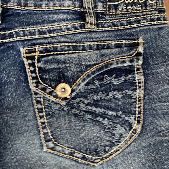 Silver Jeans Suki Surplus Thick Stitched Back Flap Pockets Boot Cut Jeans - Picture 9 of 9